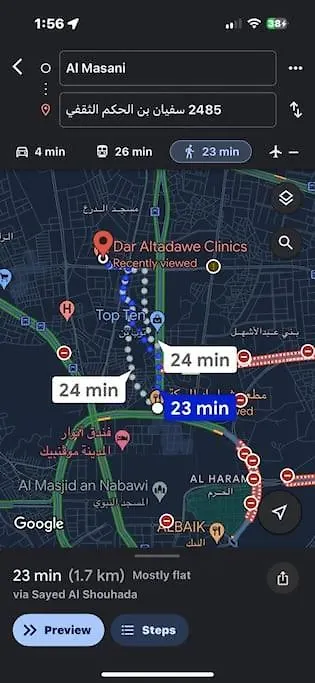 Apartament Near Masjid Nabawi 5-3 Min By Car 20-25 Walking Gf1 Medyna